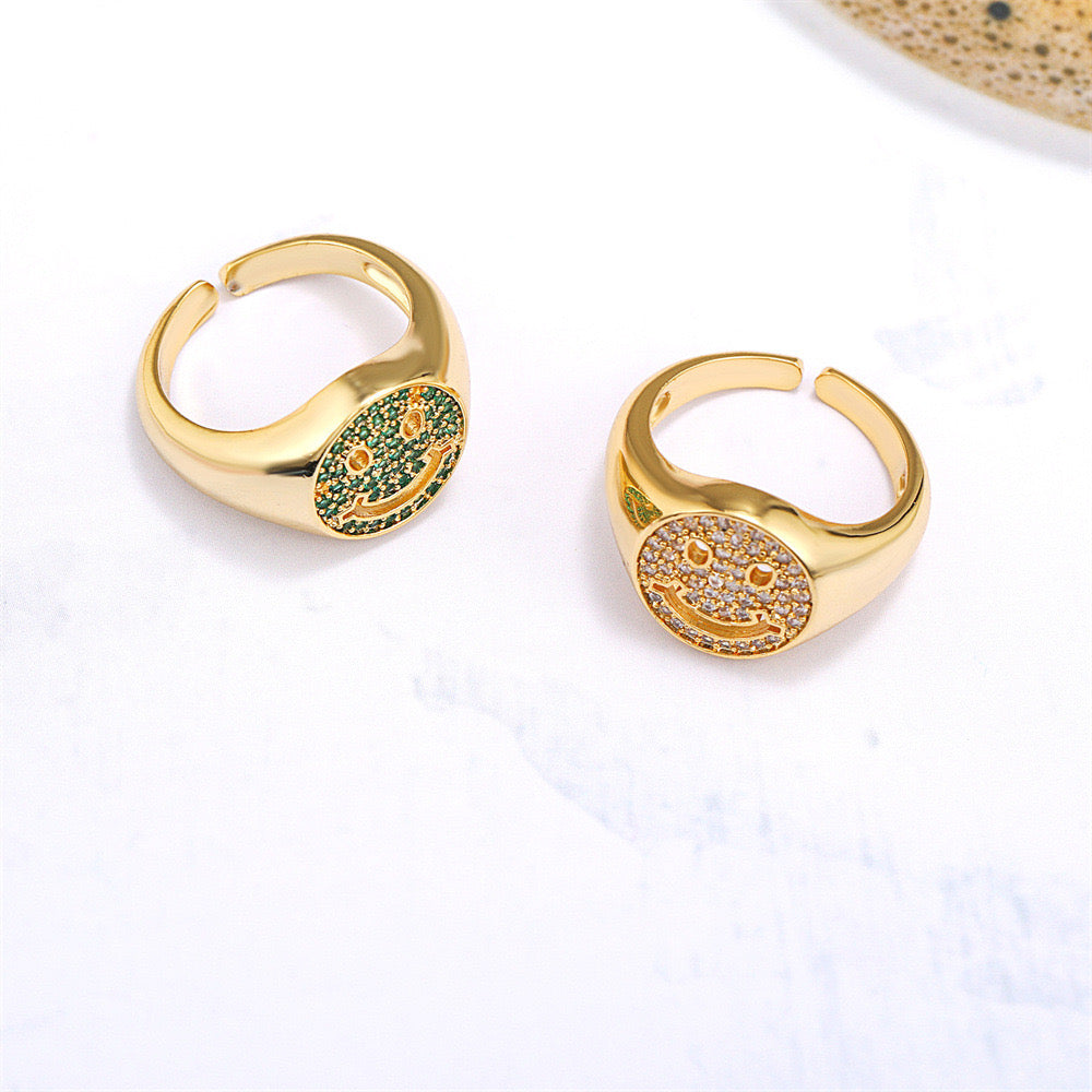 Smile stone ring