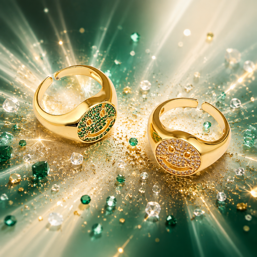 Smile stone ring