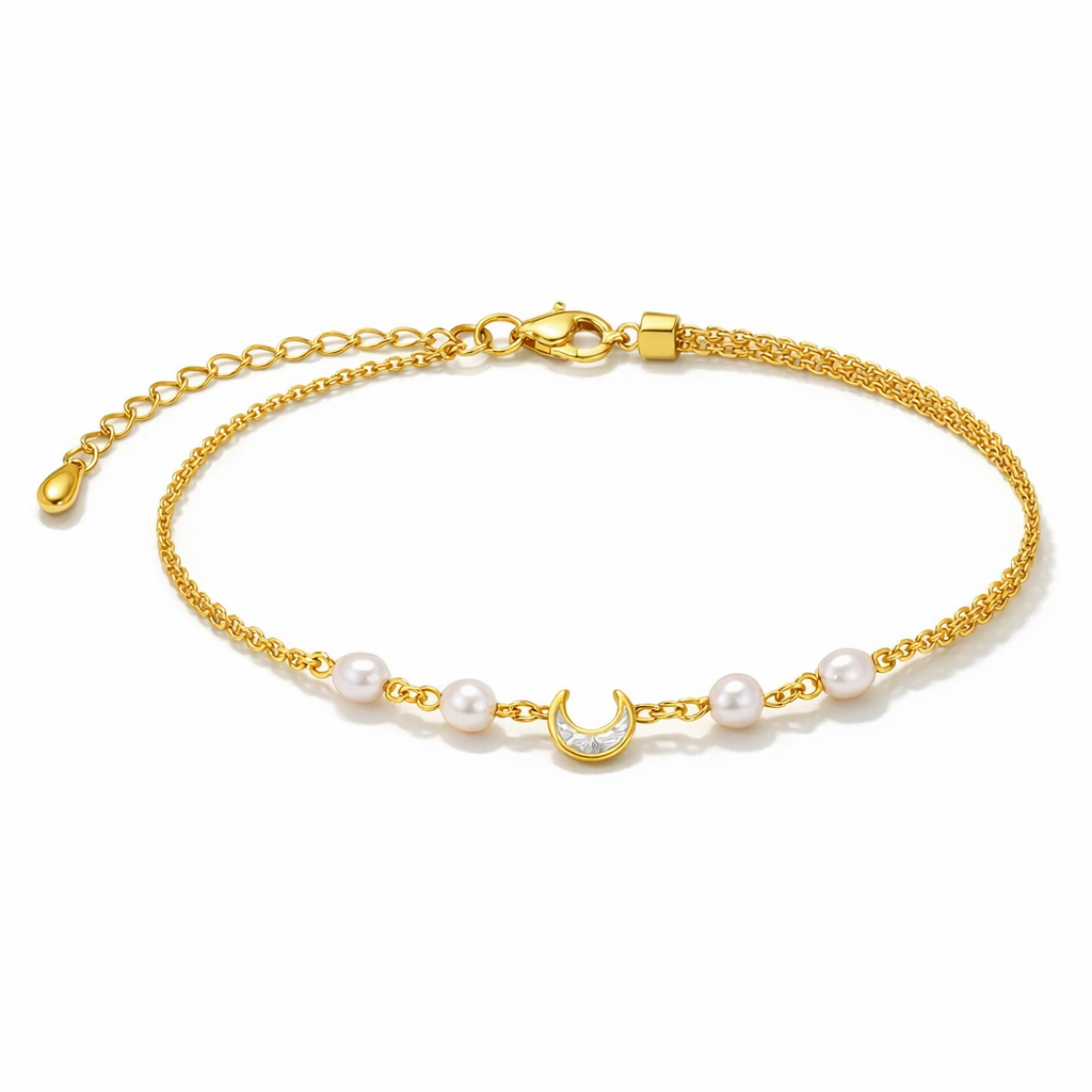 Pearl Moon Anklet