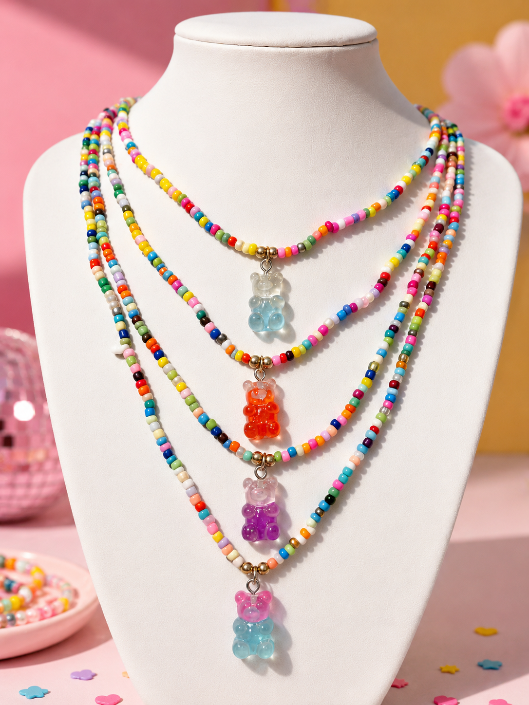Gummi bear bead color neackle
