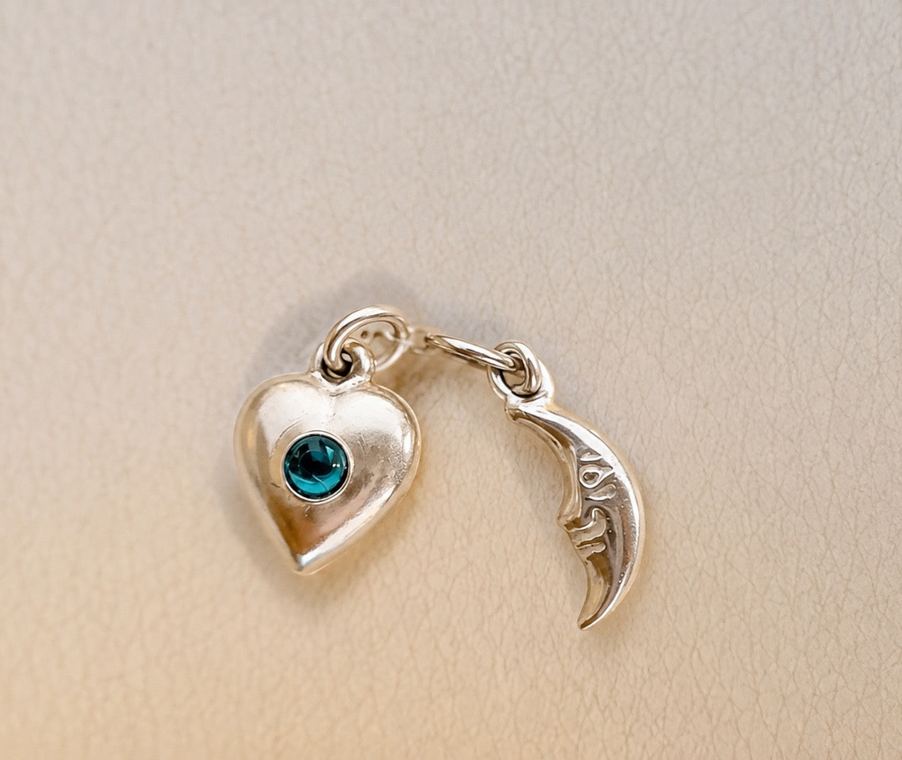 ✨ Mystic Moon & Heart Mini Charm ✨