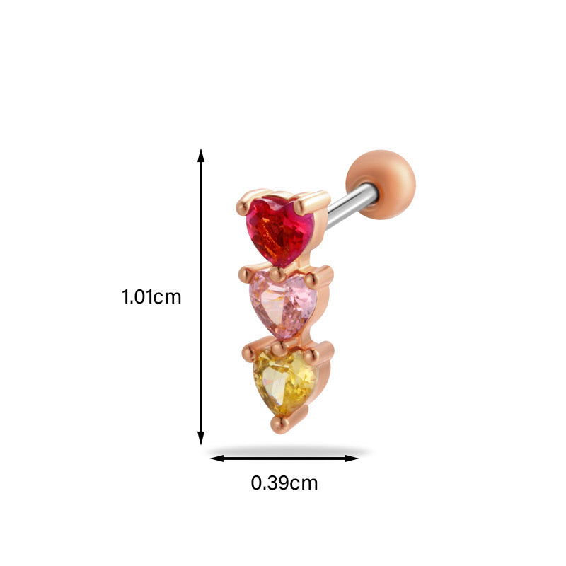 HEART MINI COLOR STUD